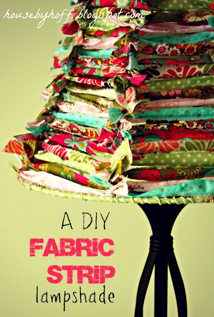 how to make a fabric strip lampshade via housebyhoff.com