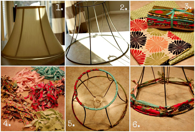 how to make a fabric strip lampshade via housebyhoff.com