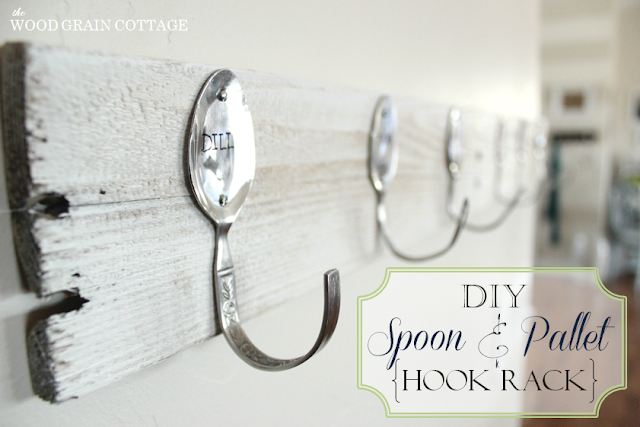 DIY Spoon and Pallet Hook Rack poster.