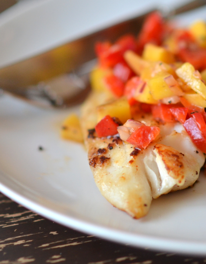 Grilled Tilapia With Mango Salsa: Guest Post from Place of My Taste ...