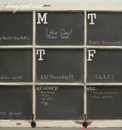 how to make a chalkboard window calendar via housebyhoff.com