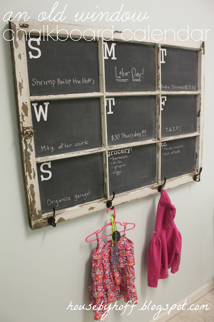 How to make a chalkboard calendar via housebyhoff.com how to make a chalkboard window calendar via housebyhoff.com