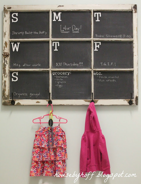 how to make a chalkboard window calendar via housebyhoff.com