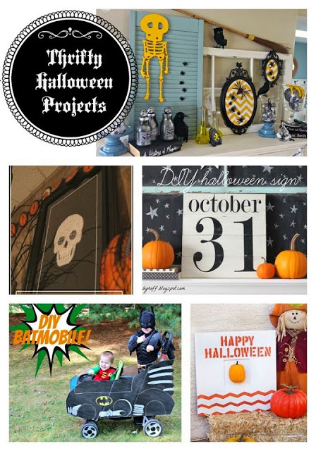 Thrifty Halloween projects poster.