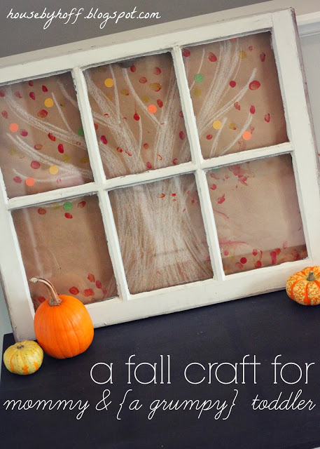 Fall craft for mommy and grumpy toddler graphic.