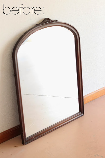 A picture of the mirror before.