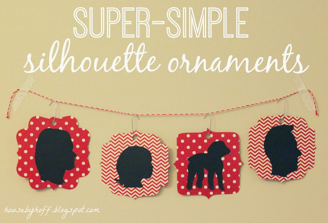 Super Simple Silhouette Ornaments poster.