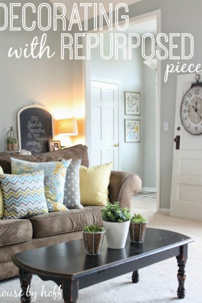 how to decorate with repurposed items via housebyhoff.com