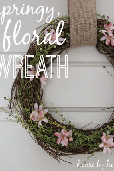 how to make a spring wreath via housebyhoff.com