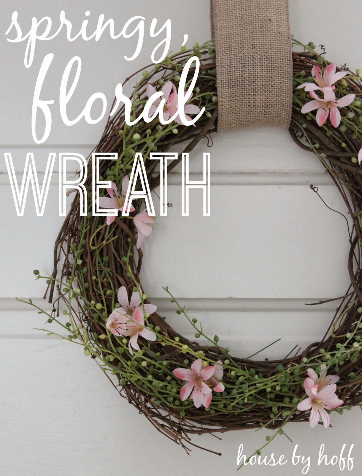 how to make a spring wreath via housebyhoff.com