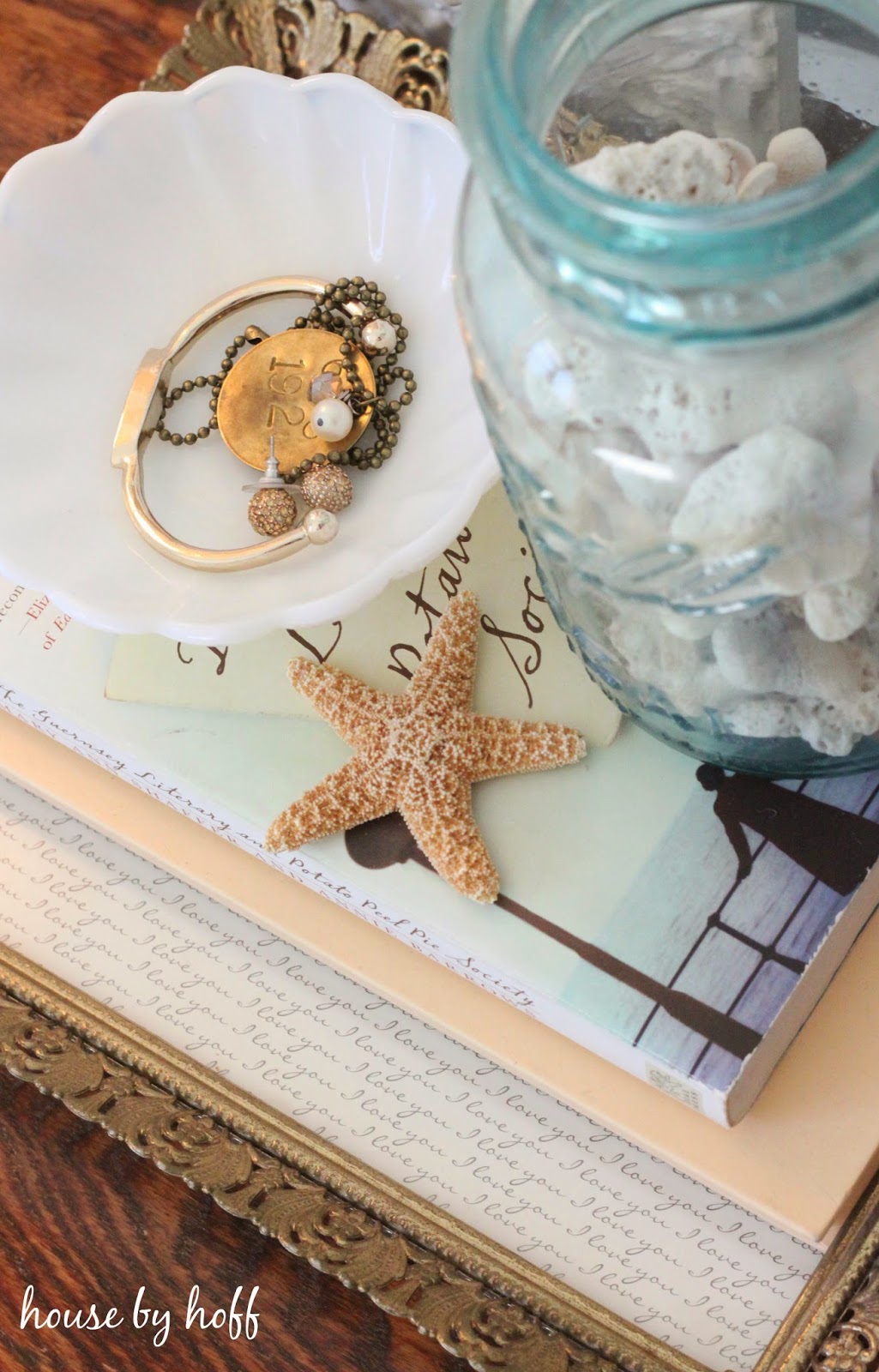 how to make DIY seahshell art via housebyhoff.com