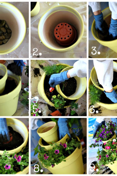 how to make a three tiered planter via housebyhoff.com