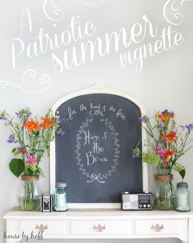 A Patriotic Summer Vignette via housebyhoff.com