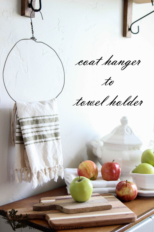 DIY Coat Hanger To Towel Holder