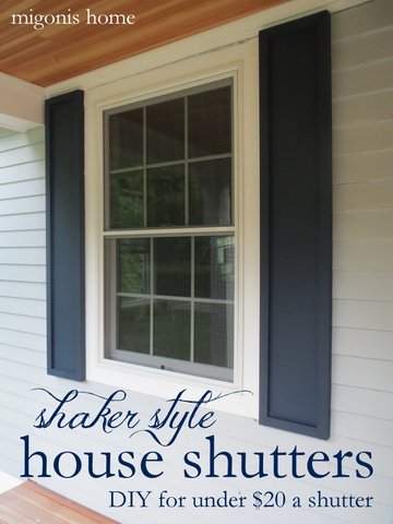 Shaker style house shutters.