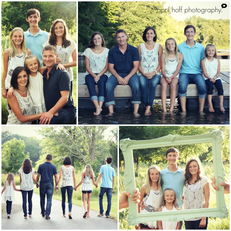 Large family photographs.