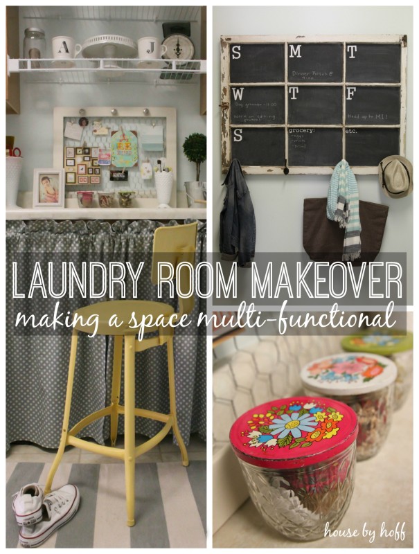 laundry room makeover collage 2