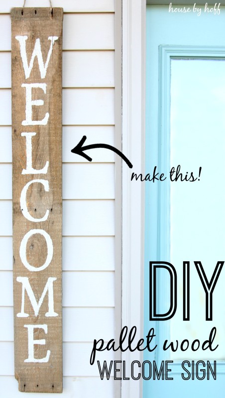 Pallet Wood Sign House By Hoff, How To Make A Wooden Front Door Sign