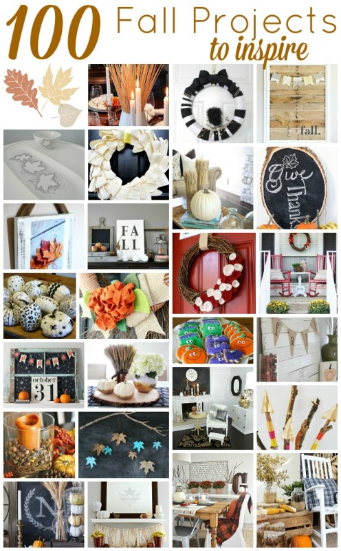 100 fall projects to inspire poster.
