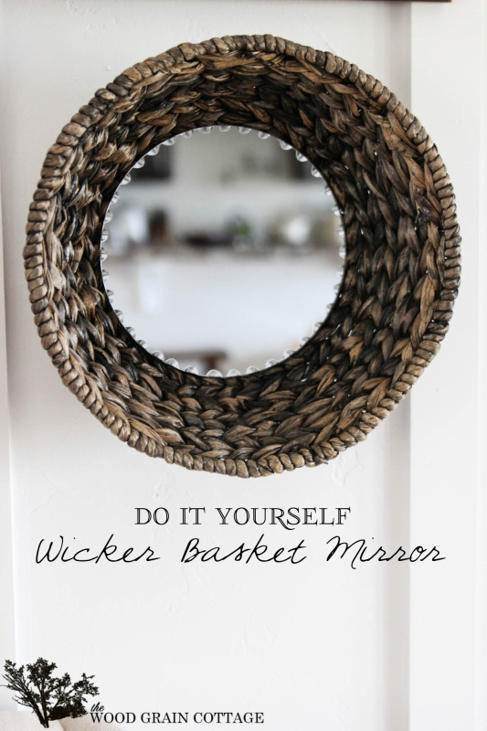 DIY Wicker Basket Mirror by The Wood Grain Cottage-5 copy (2)