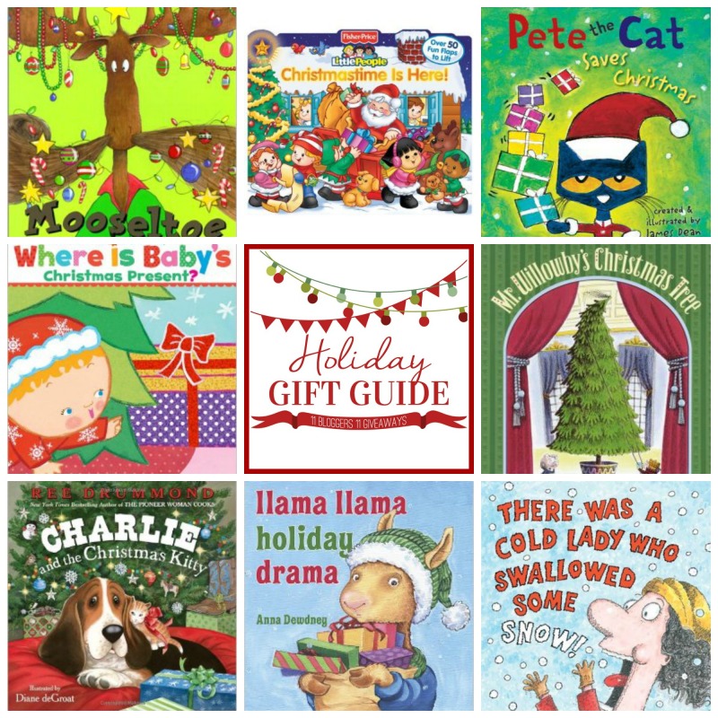 A collection of Christmas books.