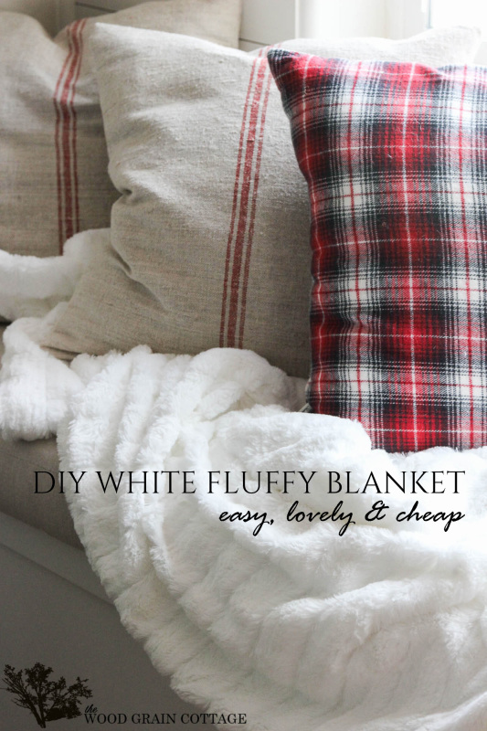 DIY White Fluufy Blanket poster.