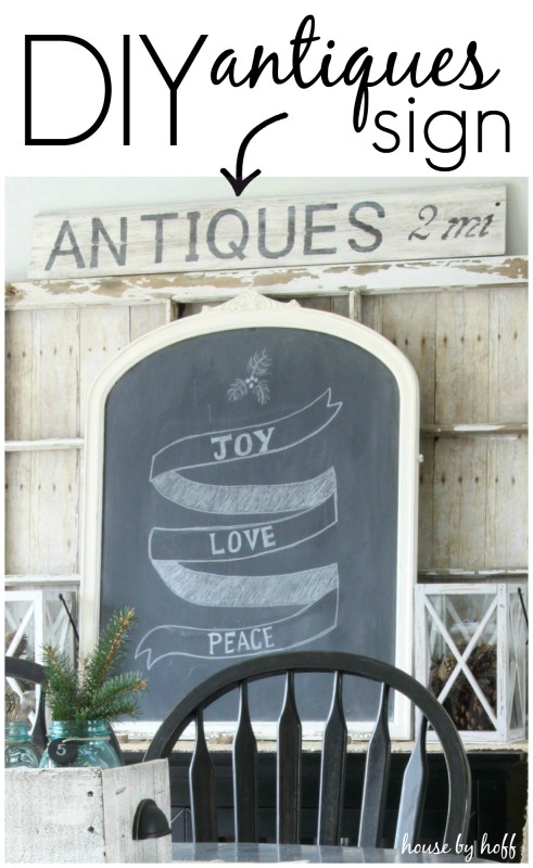 DIY Antiques Sign via House by Hoff