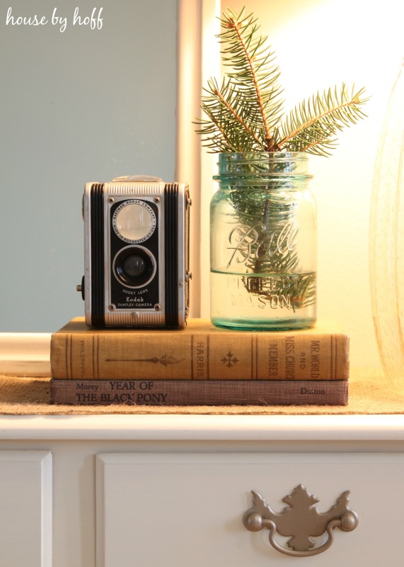 An antique camera on vintage books.