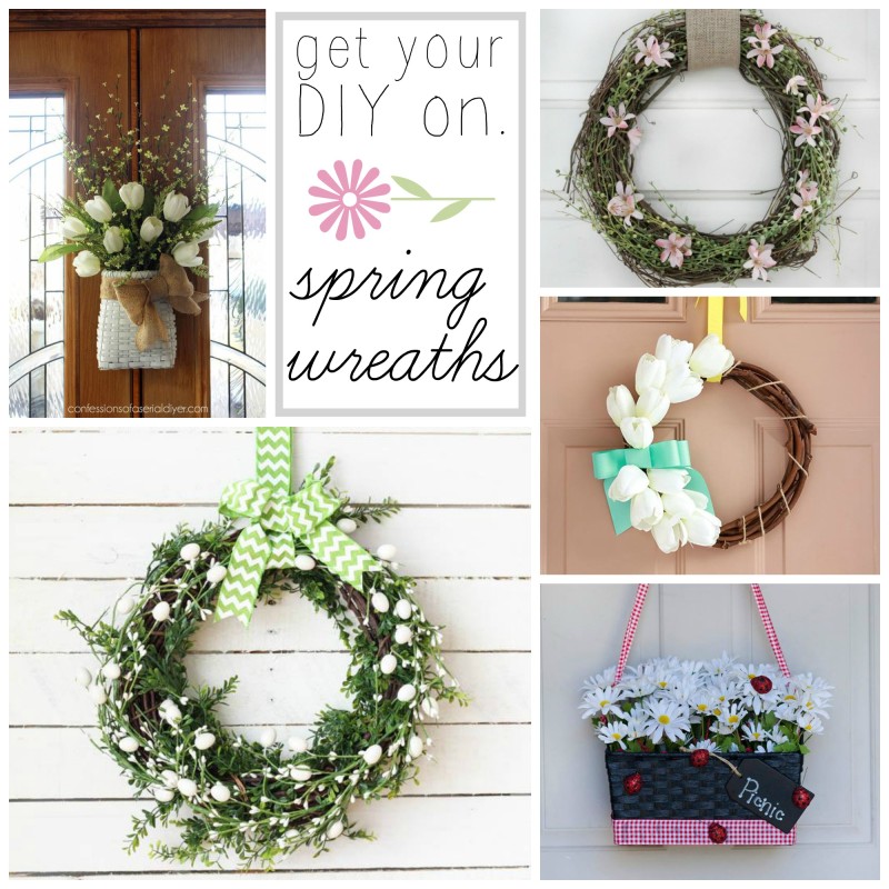 Get Your DIY On Spring Wreaths Collage