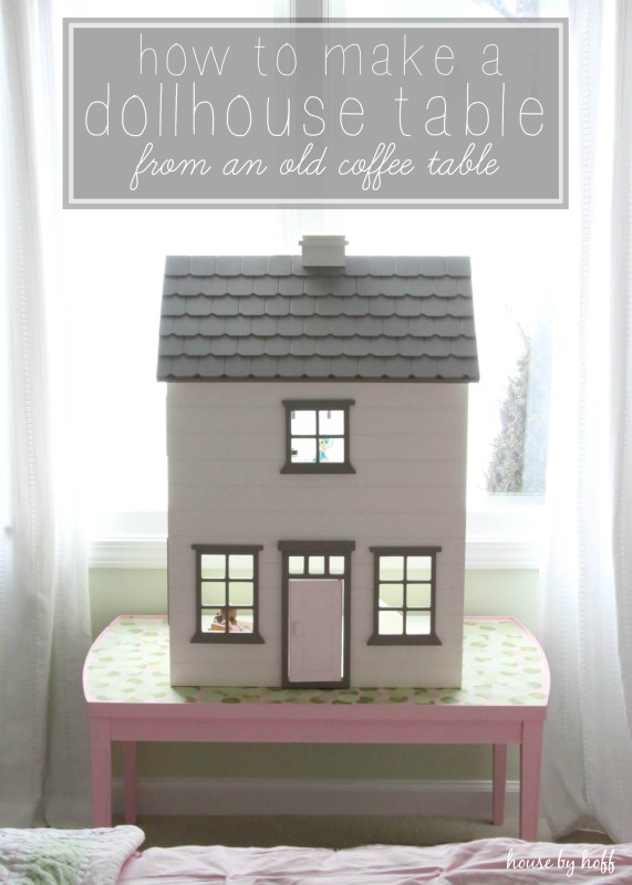 How to Make a Dollhouse Table From An Old Coffee Table via House by Hoff