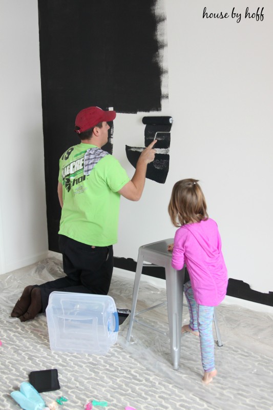 How to Paint a Chalkboard Wall via House by Hoff