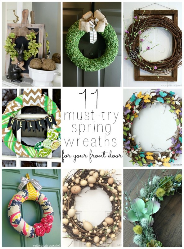 11 Must-Try Spring Wreaths For Your Front Door graphic.