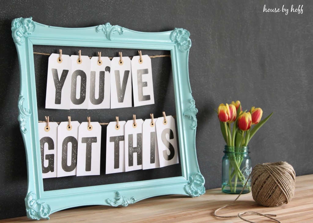 How to Make a Message Board From an Old Picture Frame via House by Hoff