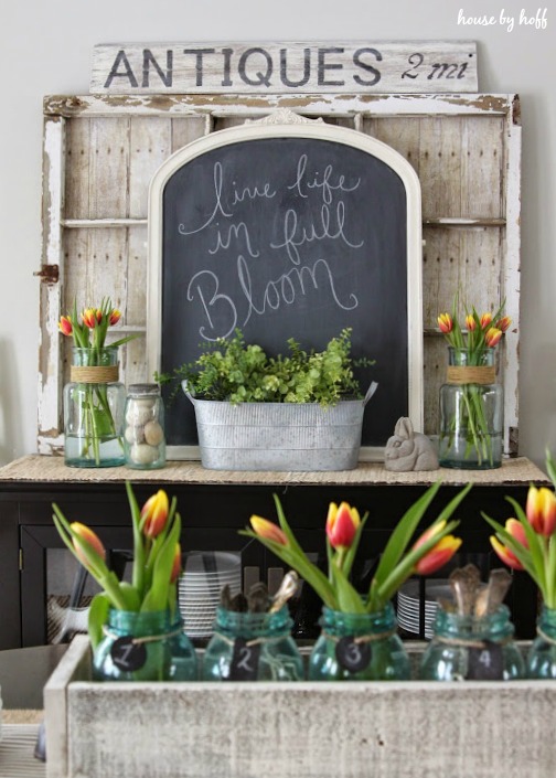 Spring Decorating in the Dining Room via House by Hoff 