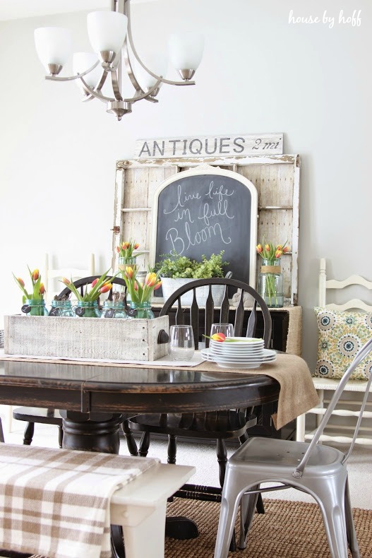 Spring Decorating in the Dining Room via House by Hoff 