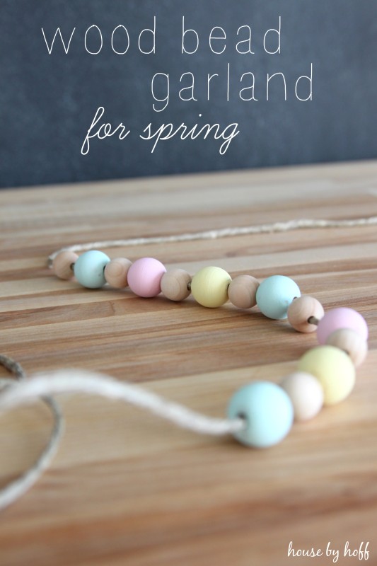 Wood Bead Garland for Spring via House by Hoff1