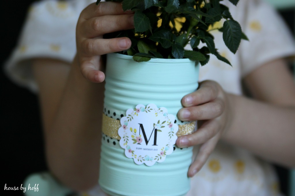 Painted Tin Can Mother's Day Gift via House by Hoff 2