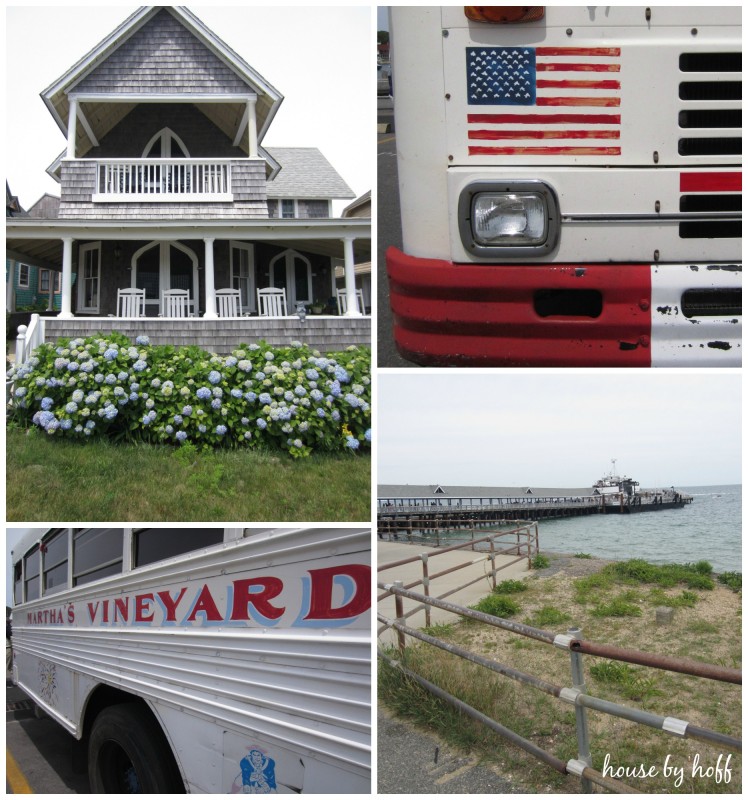 Red white and blue everywhere in Martha's Vineyard.