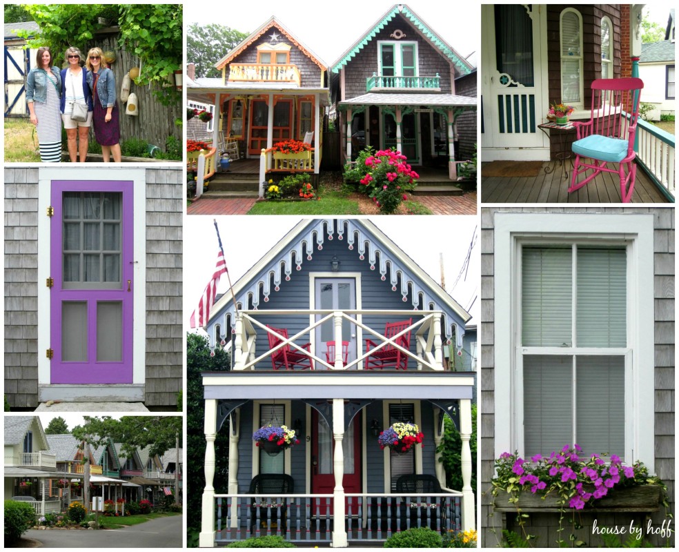 Cottages with pastel accents.