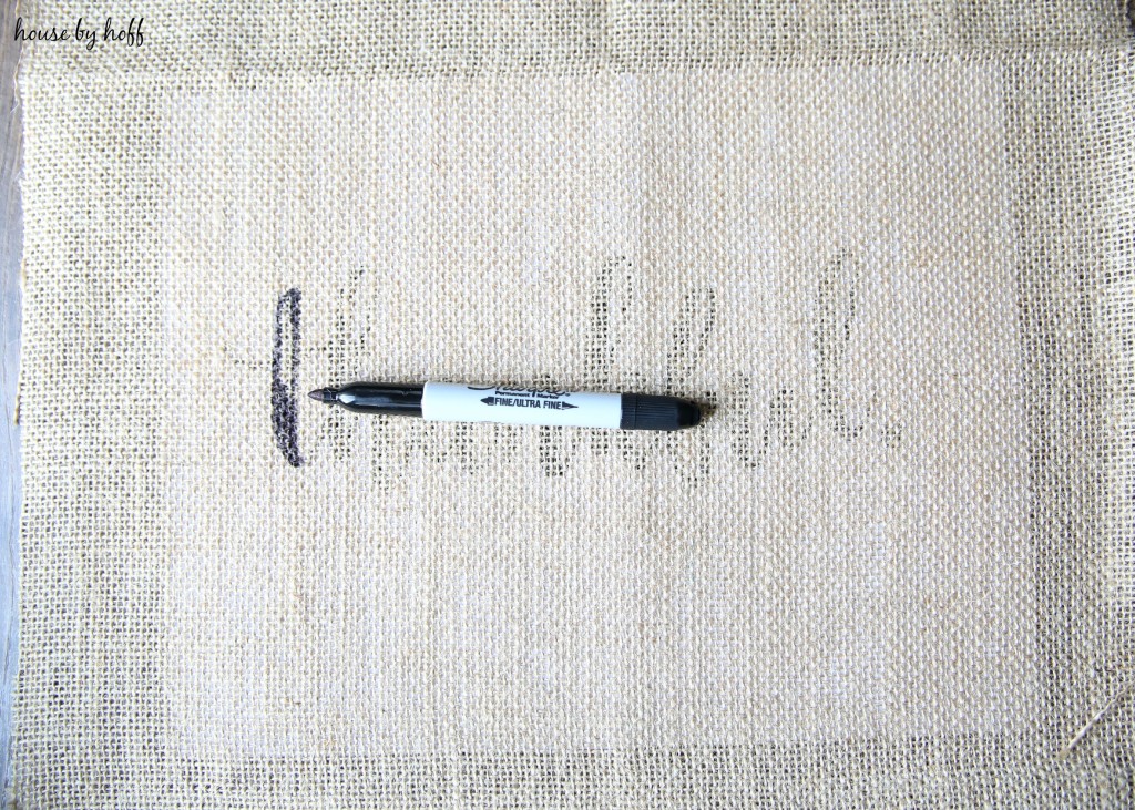 How to Make Perfect Letters on Burlap via House by Hoff4