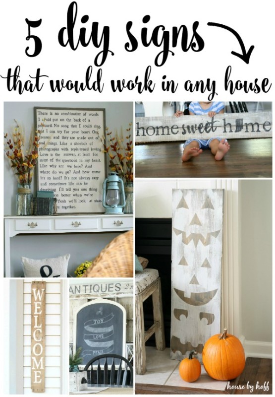 5 DIY Signs that Would Work in Any House via House by Hoff