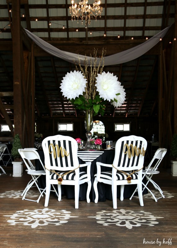 A Rustic-Glam Wedding Reception via House by Hoff