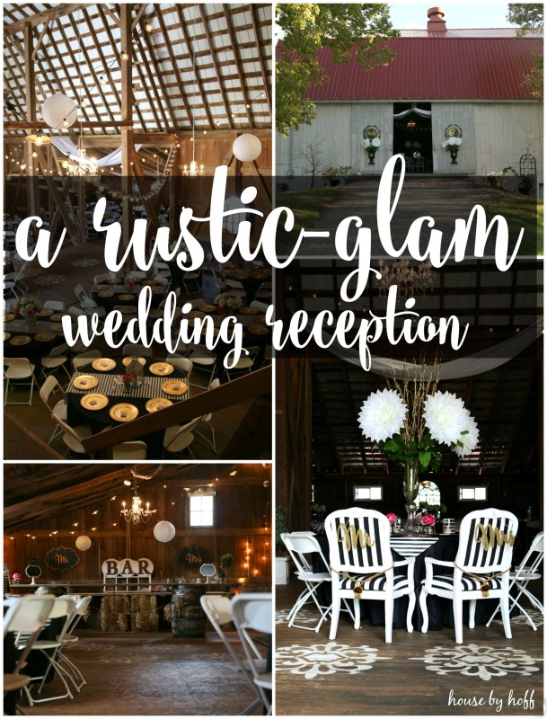 A Rustic-Glam Wedding Reception via House by Hoff