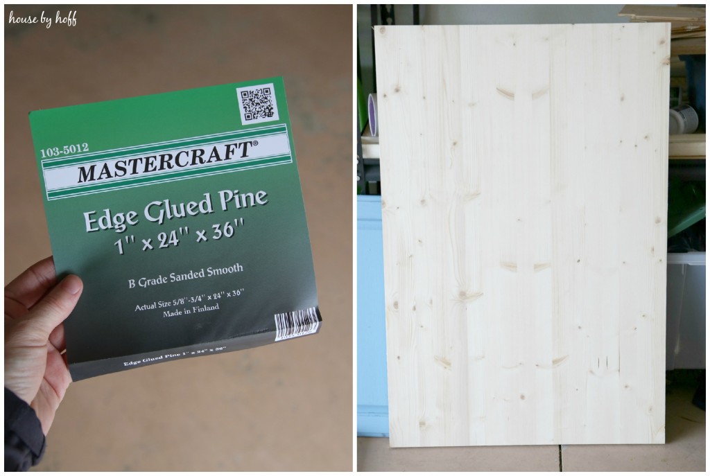 Mastercraft edge glue and wooden slab.