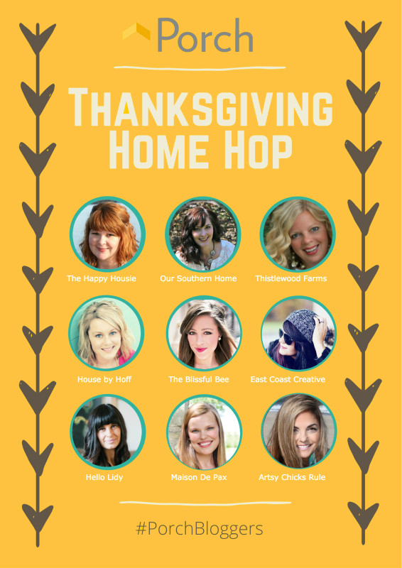 Porch Thanksgiving home hop poster.