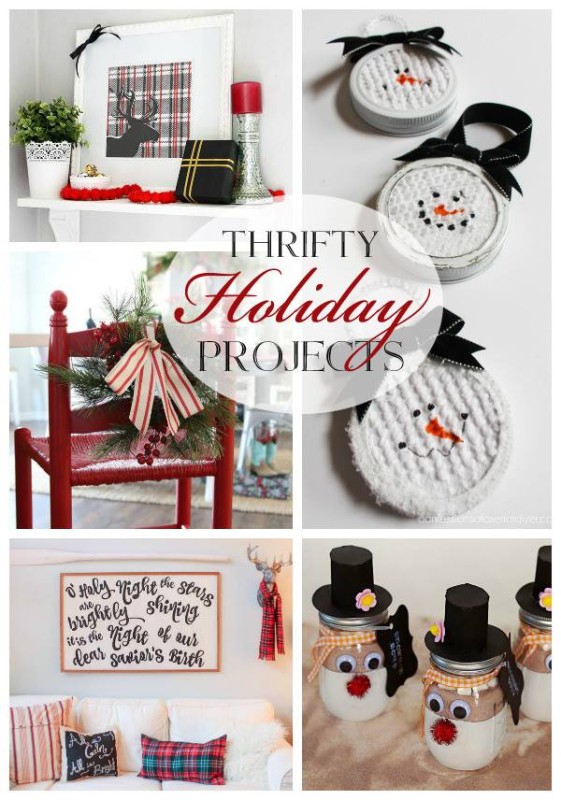 Thrifty holiday projects poster.