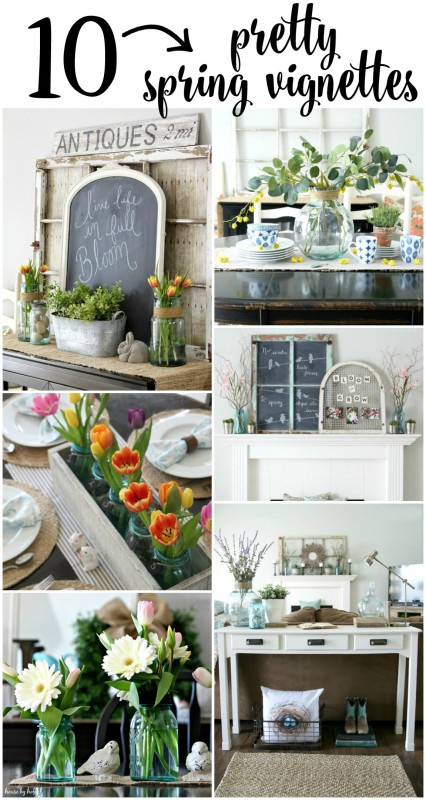 10 Pretty Spring Vignettes via House by Hoff