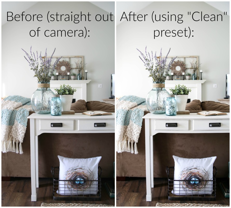 BeforeAfter Using Clean Preset