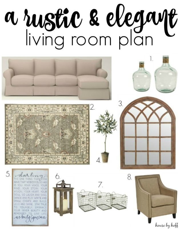 A Rustic and Elegant Living Room Plan via House by Hoff