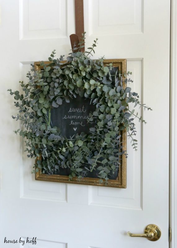 A Chalkboard Backdrop for a Wreath